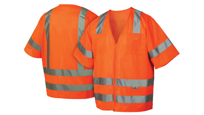 Pyramex RVZ31 Hi-Viz Orange Vest W/Zipper Front