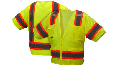 Pyramex RVZ34 Class 3 Hi-Viz Lime Vest