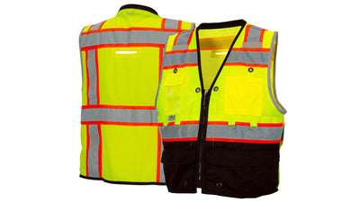 Pyramex RVZT44B Hi-Viz Lime Heavy Duty Tether Vest