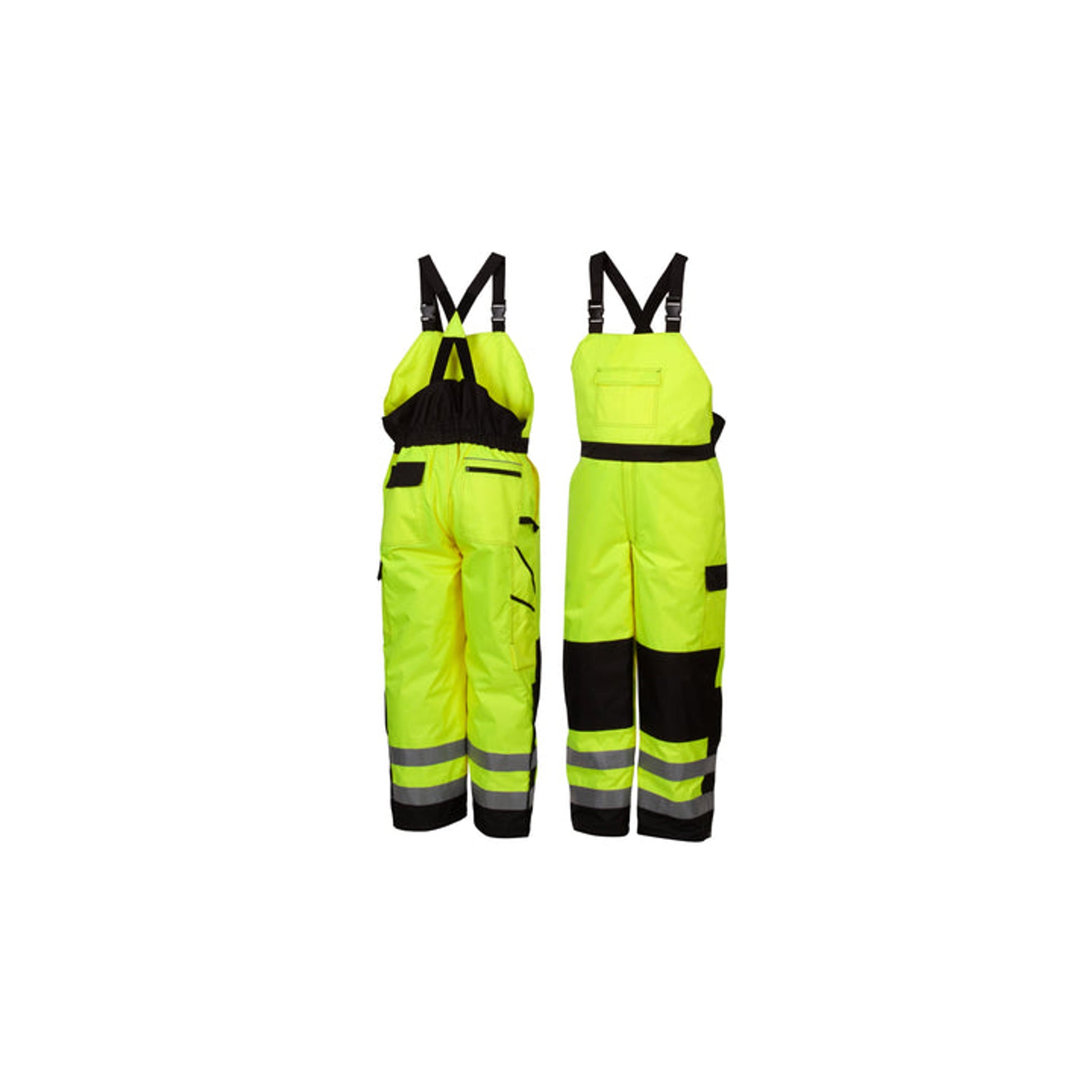 Pyramex-Winter Bib Pants Weather Resistant Pu Coated Oxford Polyester w/ Quilted Interior Insulation