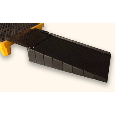 UltraTech International Ramp Polyethylene with 21" Steel Plate Black - 0678