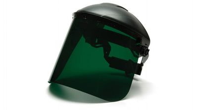 Pyramex S1035 Replacement Face Shield Visor Only - Dark Green PETG, 8" x 15" x .040" (Headgear Not Included)