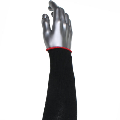 Kut Gard Cut Resistant Sleeve Single-Ply ATA / Modacrylic Blended - Narrow Width - Black - 12/EA - S10ATAFR/5BK-NW-ES6