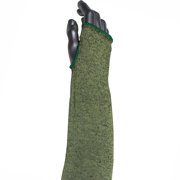 Kut Gard Single-Ply ATA Hide-Away FR / Modacrylic Blended Sleeve w/Thumb Hole - Wide Width - Green - 12/EA - S10ATAFR/5HA-EW-ES6T
