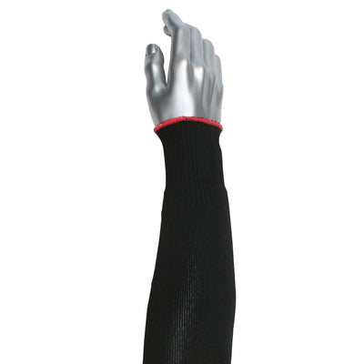 Kut Gard Single-Ply ATA / High Tenacity Polyester Blended Sleeve - Narrow Width - Black - 12/EA - S10HTP/2BK-NW-ES6-T