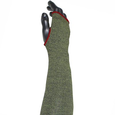 Kut Gard Single-Ply ATA / Hide-Away FR Blended Sleeve w/Thumb Hole - Narrow Width - Green - 72/EA - S13ATAFR/4HA-NW-ES6T