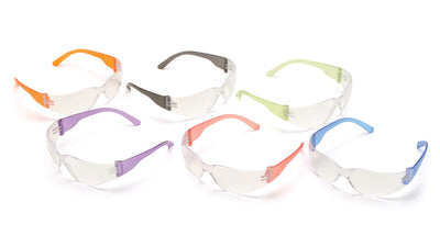 Pyramex Mini Intruder Multi Color Frame S/Clear Hardcoated Lens Safety Eyewear