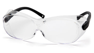 Pyramex OTS XL Black Temple s Clear Anti-Fog Lens Safety Eyewear