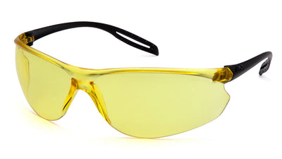 Pyramex Neshoba Black Temple/Amber Lens Safety Eyewear