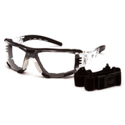 Pyramex - Fyxate - Black frameClear H2MAX Anti-Fog with Foam Padding - 12/Pair