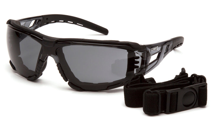 Pyramex - Fyxate - Black frameGray H2MAX Anti-Fog with Foam Padding - 12/Pair