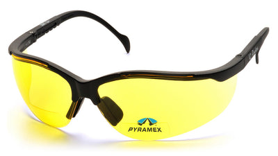 Pyramex V2 Readers Black Frame/Amber + 2.5 Lens Safety Eyewear