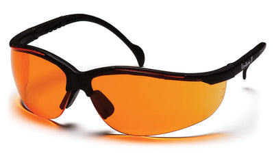 Pyramex Venture II Black Frame/Orange Lens Safety Eyewear