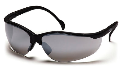 Pyramex Venture II Black Frame/Silver Mirror Lens Safety Eyewear