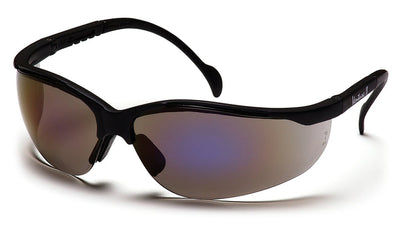 Pyramex Venture II Black Frame/Blue Mirror Lens Safety Eyewear