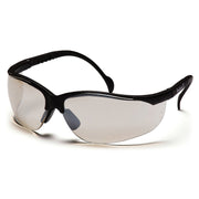 Pyramex - Venture II - Black Frame/Indoor/Outdoor Mirror Anti-Fog Lens - 12/Pair