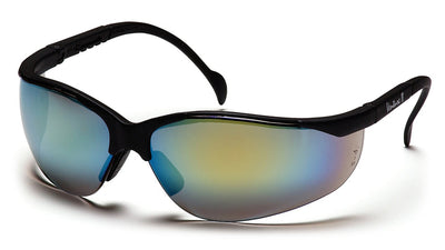 Pyramex Venture II Black Frame/Gold Mirror Lens Safety Eyewear