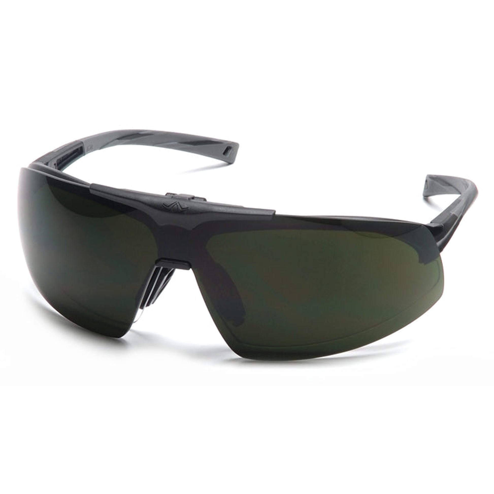 Pyramex - Onix Plus - Black Frame/Clear Anti-Fog Bottom Lens/ 5.0 IR Filter Flip Lens - 12/Pair