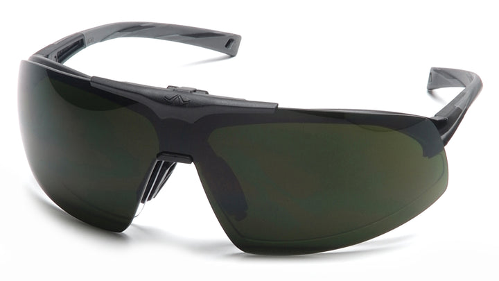 Pyramex - Onix Plus - Black Frame/Clear Anti-Fog Bottom Lens/ 5.0 IR Filter Flip Lens - 12/Pair