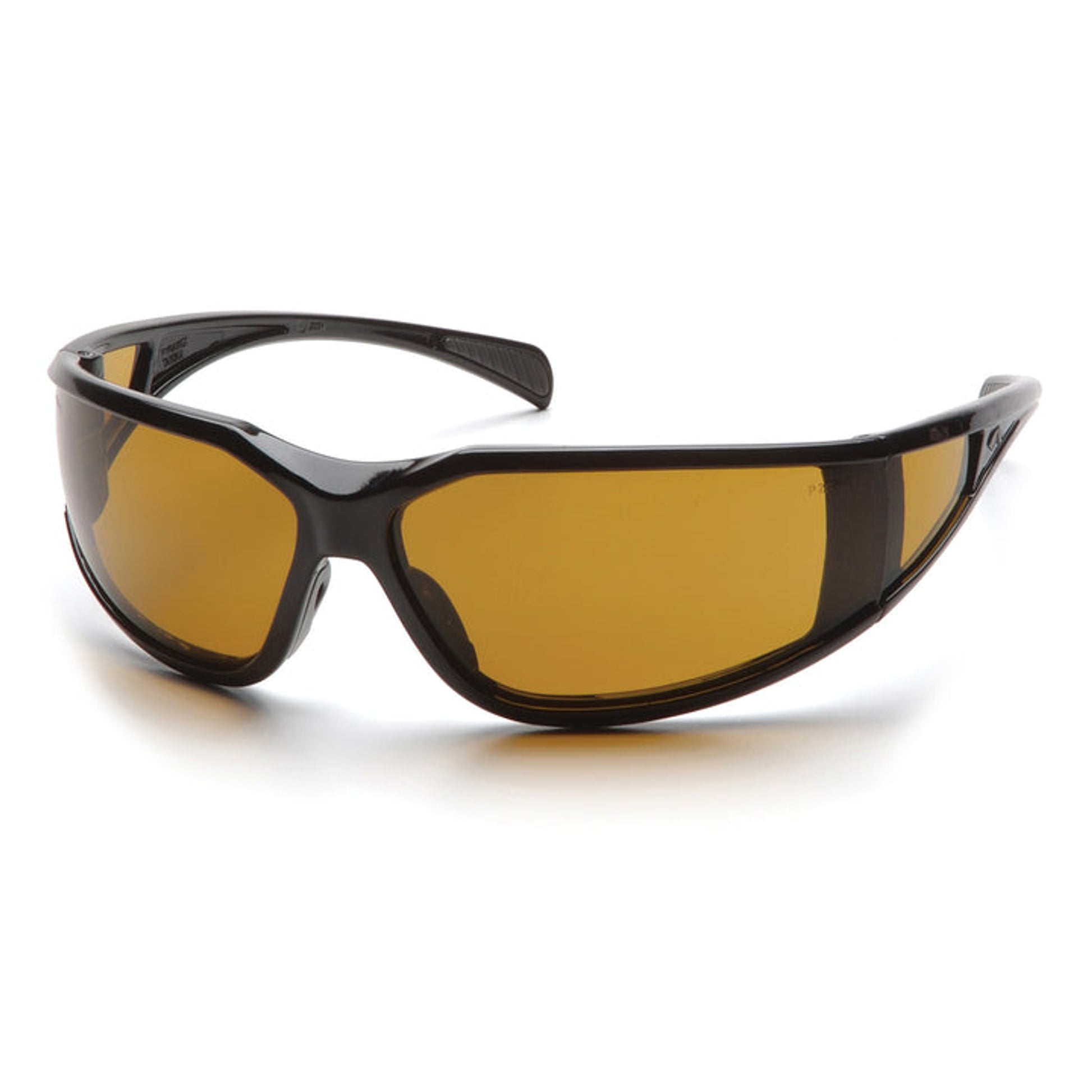 Pyramex - Exeter - Glossy Black Frame/Shooter's Amber Anti-Fog Lens - 12/Pair