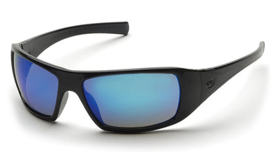 Pyramex Goliath Black Frame/Ice Blue Mirror Lens Safety Eyewear
