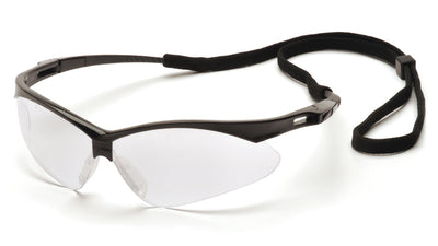 Pyramex PMXTREME Black Frame/Clear Lens With Black Cord Safety Eyewear