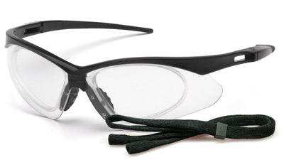 Pyramex PMXTREME Black Frame/Clear Anti-Fog Lens With Rx Insert Safety Eyewear