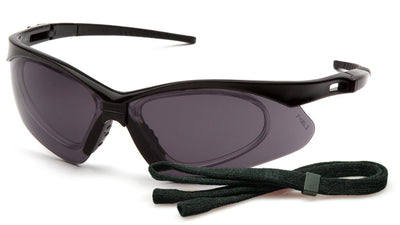 Pyramex PMXTREME Black Frame/Gray Anti-Fog Lens With Rx Insert Safety Eyewear