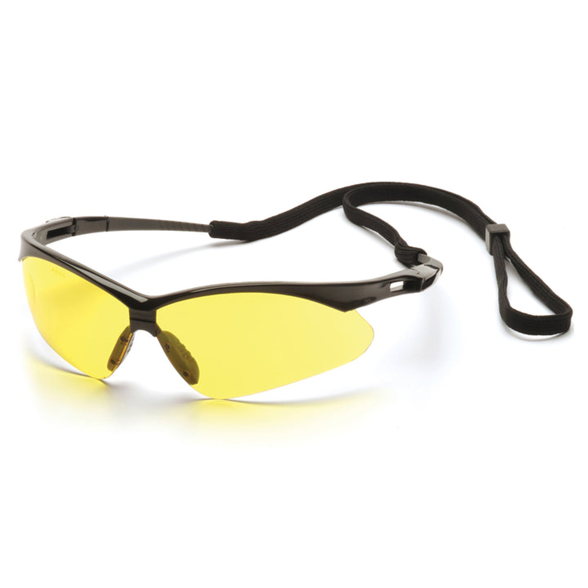 Pyramex - PMXTREME - Black Frame/Amber Lens with Black Cord - 12/Pair