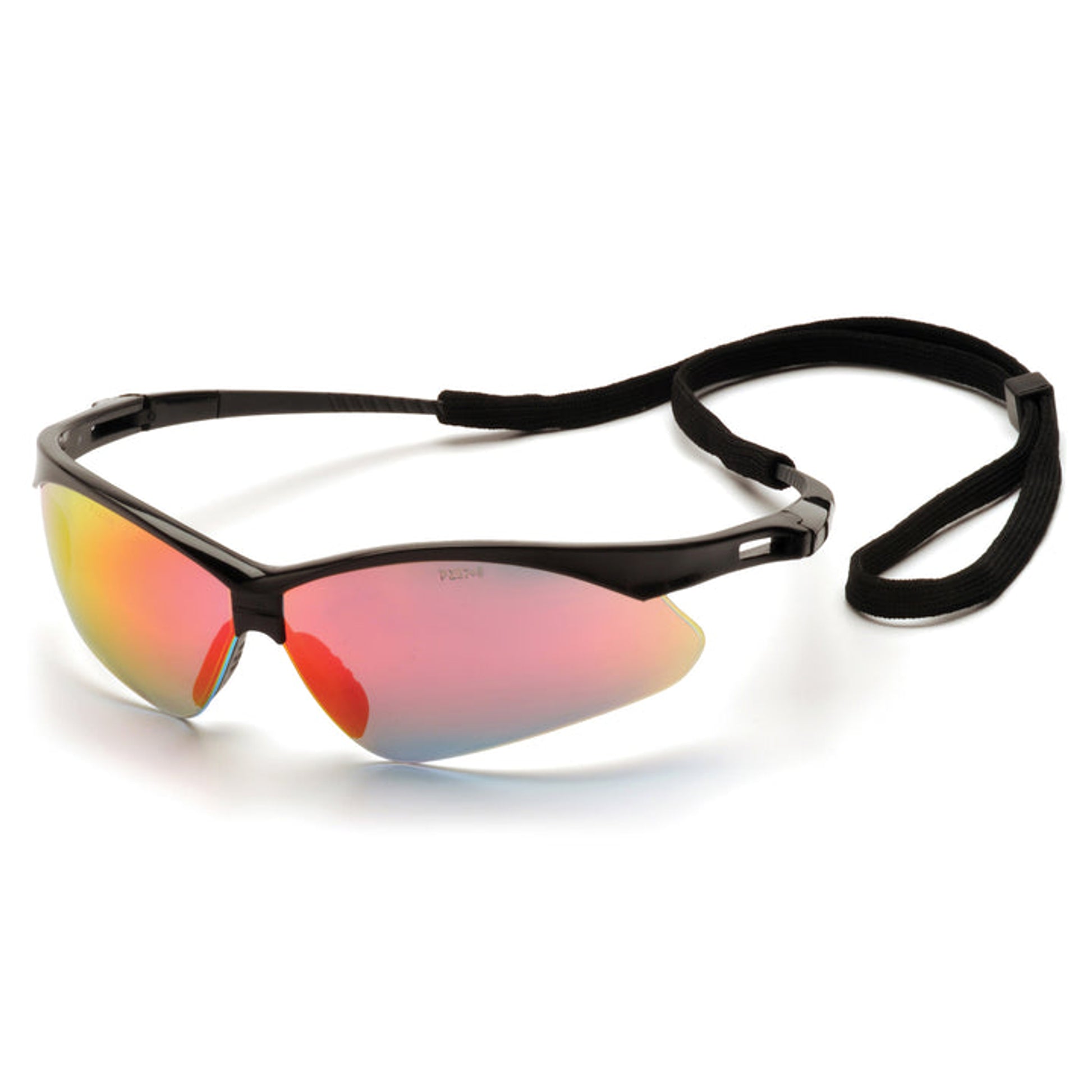 Pyramex - PMXTREME - Black Frame/Ice Orange Mirror Lens with Black Cord - 12/Pair