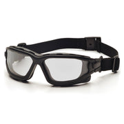Pyramex - I-Force Slim - Black Strap-Temples/Clear Anti-Fog Lens - 12/Pair