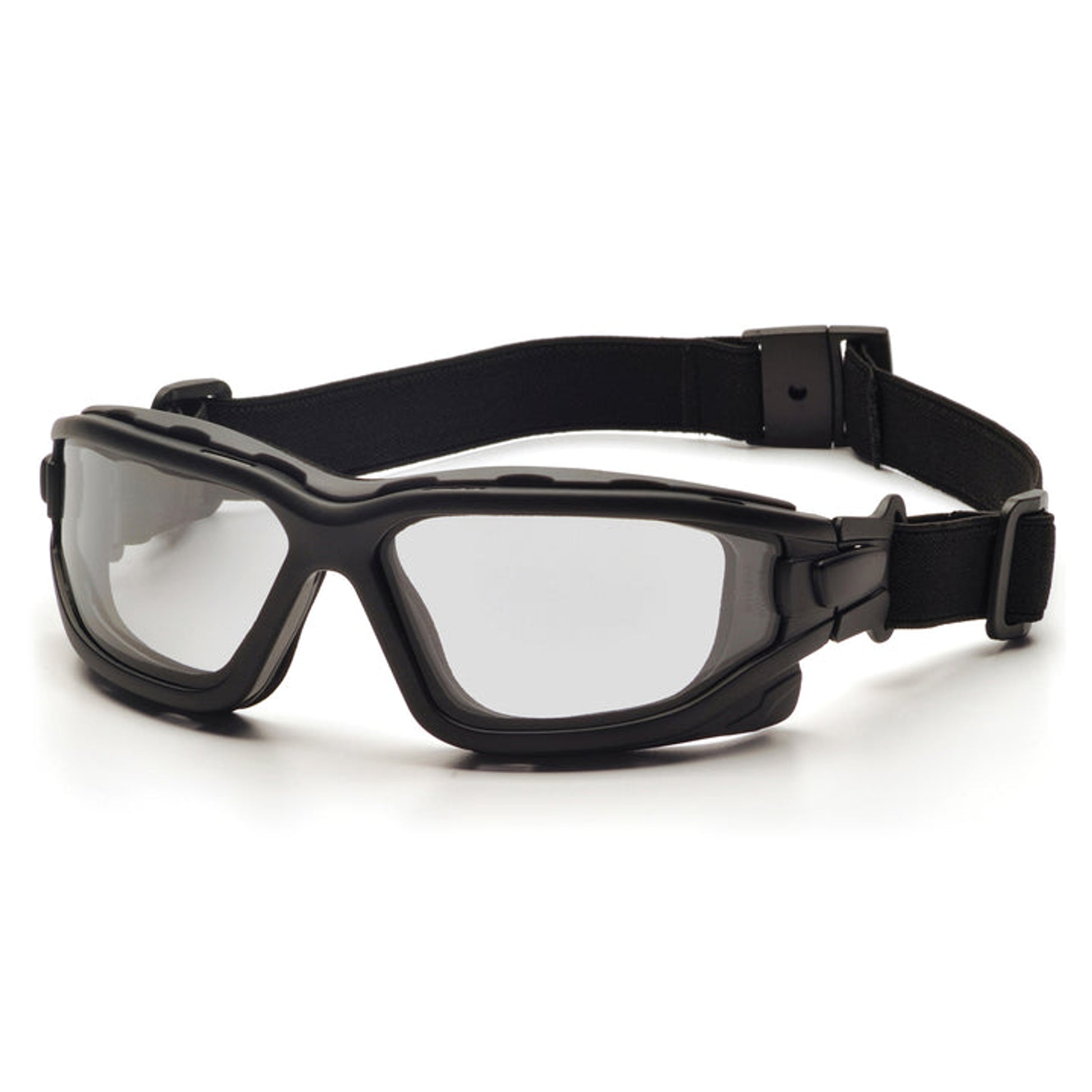 Pyramex - I-Force Slim - Black Strap-Temples/Clear Anti-Fog Lens - 12/Pair