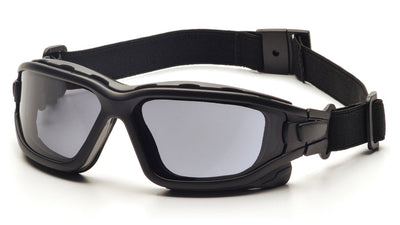 Pyramex I-Force Black Strap Temple/Gray Anti-Fog Lens Safety Eyewear