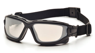 Pyramex I-Force Slim Black Strap Temple/Indoor/Outdoor Mirror Anti-Fog Lens Safety Eyewear