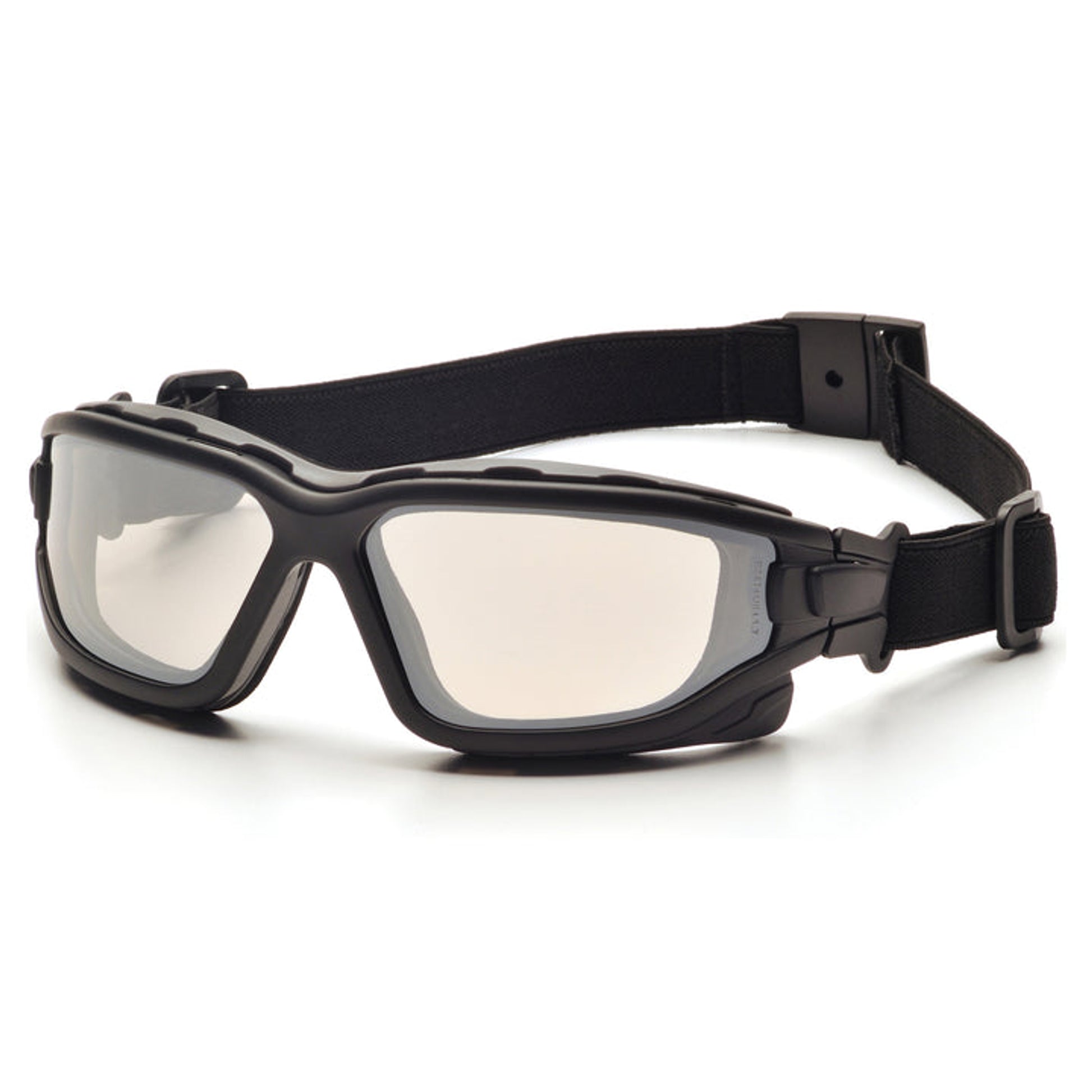Pyramex - I-Force - Black Strap-Temples/Indoor/Outdoor Mirror Anti-Fog Lens - 12/Pair