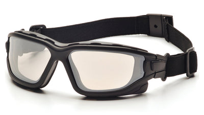 Pyramex I-Force Black Strap Temple/Indoor/Outdoor Mirror Anti-Fog Lens Safety Eyewear