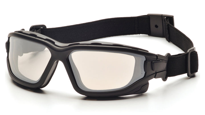 Pyramex - I-Force - Black Strap-Temples/Indoor/Outdoor Mirror Anti-Fog Lens - 12/Pair