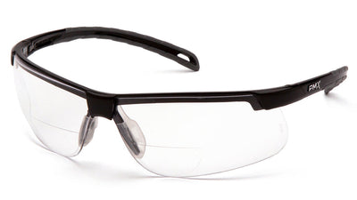 Pyramex Ever-Lite Readers Black Frame/Clear Lens +1.5 H2Max Anti-Fog Lens Safety Eyewear