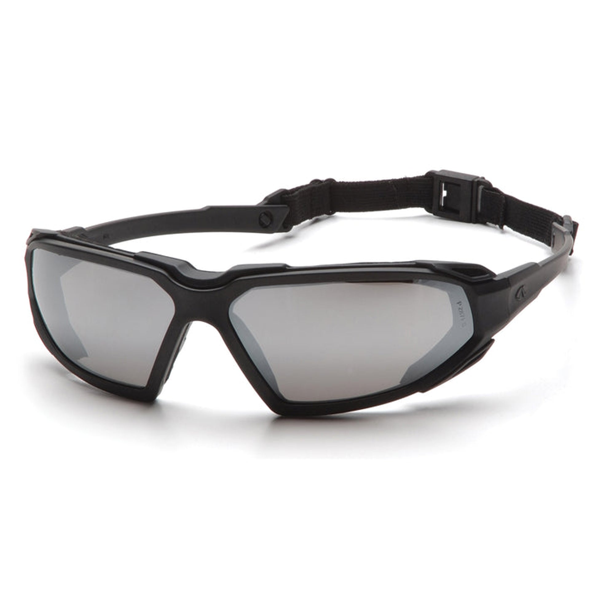 Pyramex - Highlander - Black Frame/Silver Mirror Anti-Fog Lens - 12/Pair