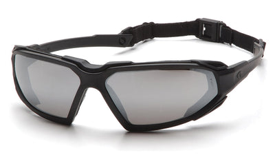Pyramex Highlander Black Frame/Silver Mirror Anti-Fog Lens Safety Eyewear