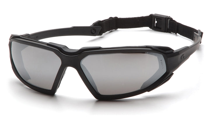 Pyramex - Highlander - Black Frame/Silver Mirror Anti-Fog Lens - 12/Pair