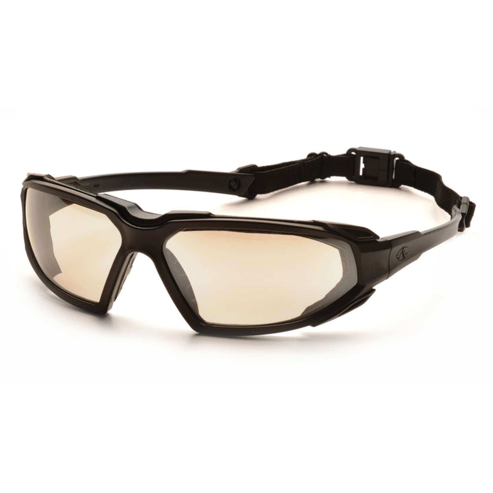 Pyramex - Highlander - Black Frame/Indoor/Outdoor Mirror Anti-Fog Lens - 12/Pair