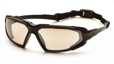 Pyramex Highlander Black Frame/Indoor/Outdoor Mirror Anti-Fog Lens Safety Eyewear