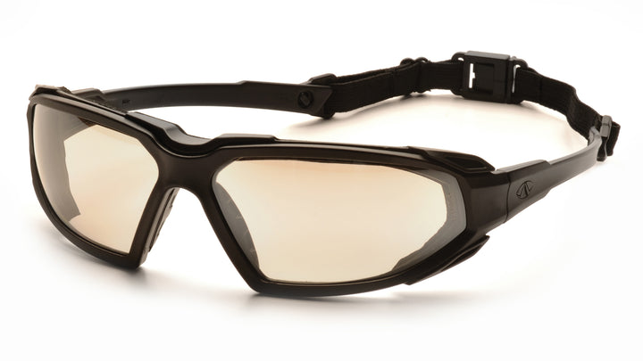 Pyramex - Highlander - Black Frame/Indoor/Outdoor Mirror Anti-Fog Lens - 12/Pair