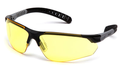 Pyramex Sitecore Black And Gray/Amber Lens Safety Eyewear