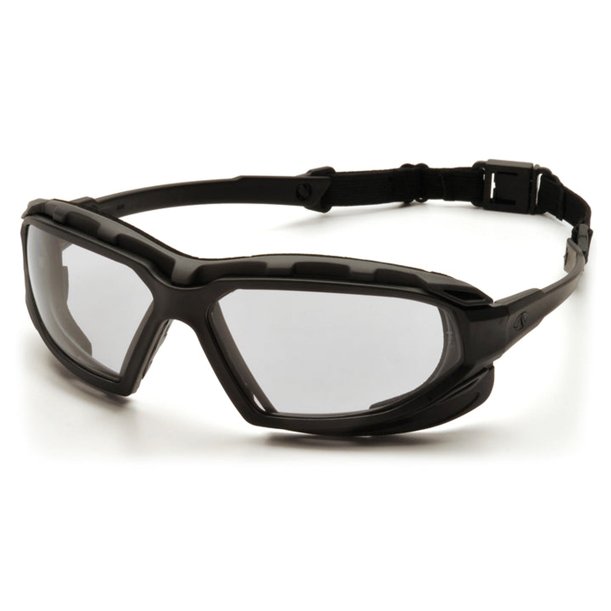 Pyramex - Highlander Plus - Black-Gray Frame/Clear Anti-Fog Lens - 12/Pair