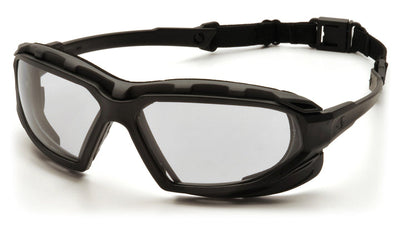 Pyramex Highlander Plus Black Gray Frame/Clear Anti-Fog Lens Safety Eyewear