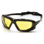 Pyramex - Highlander Plus - Black-Gray Frame/Amber Anti-Fog Lens - 12/Pair