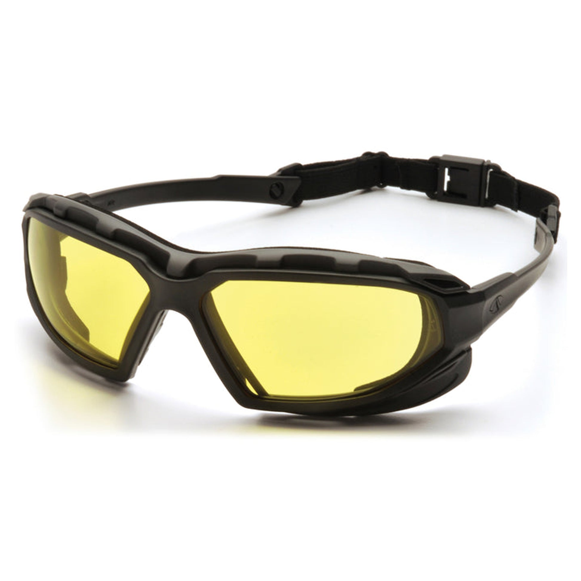 Pyramex - Highlander Plus - Black-Gray Frame/Amber Anti-Fog Lens - 12/Pair