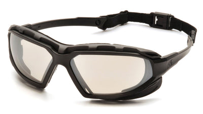 Pyramex Highlander Plus Black Gray Frame/Indoor/Outdoor Mirror Anti-Fog Lens Safety Eyewear